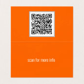 Neonorange - QR-Code hinzufügen Visitenkarten (Innenseite Aufgefaltet)
