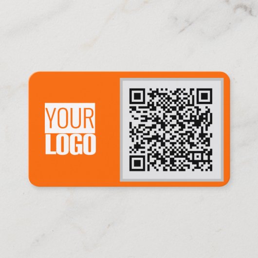 Neonorange - QR-Code - Visitenkarte (Vorderseite)