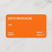 Neonorange - QR-Code - Visitenkarte (Vorderseite)