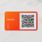 Neonorange - QR-Code - Visitenkarte (Rückseite)