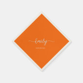 Neonorange-Schrift Serviette (Ecke)