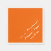 Neonorange-Schrift Serviette (Vorderseite)