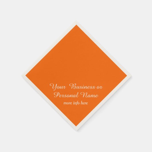 Neonorange-Schrift Serviette (Ecke)