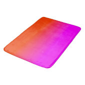 Neonorange und Pink Ombre Schatten-Farbe Badematte (Schrägansicht)
