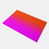 Neonorange und Pink Ombre Schatten-Farbe Fußmatte (Schrägansicht)