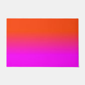 Neonorange und Pink Ombre Schatten-Farbe Fußmatte (Vorderseite)