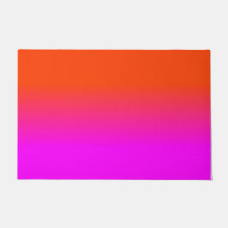 Neonorange und Pink Ombre Schatten-Farbe Fußmatte