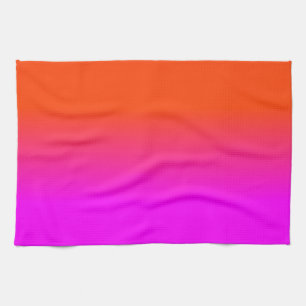 Neonorange und Pink Ombre Schatten-Farbe Geschirrtuch