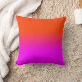 Neonorange und Pink Ombre Schatten-Farbe Kissen (Decke)