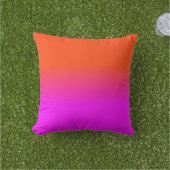 Neonorange und Pink Ombre Schatten-Farbe Kissen (Golfball-Marker)