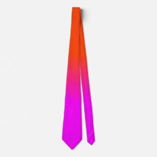 Neonorange und Pink Ombre Schatten-Farbe Krawatte