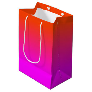 Neonorange und Pink Ombre Schatten-Farbe Mittlere Geschenktüte