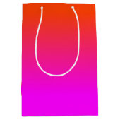 Neonorange und Pink Ombre Schatten-Farbe Mittlere Geschenktüte (Vorderseite)