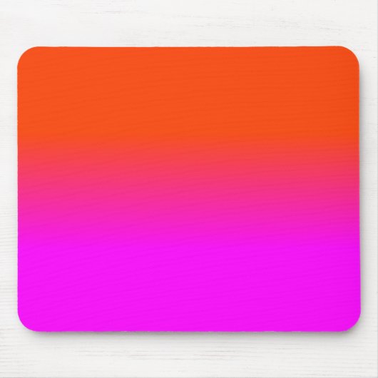 Neonorange und Pink Ombre Schatten-Farbe Mousepad (Vorne)