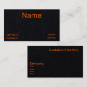 Neonorange und schwarze Visitenkarte (Vorne/Hinten)