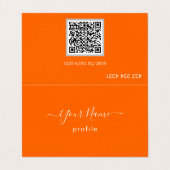 Neonorange Visitenkarten (Außenseite Aufgefaltet)