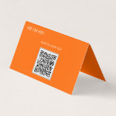 Neonorange Visitenkarten (Rückseite)