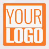 Neonorange Vollfarbe - individuelles Logo Etiketten (Design 1)