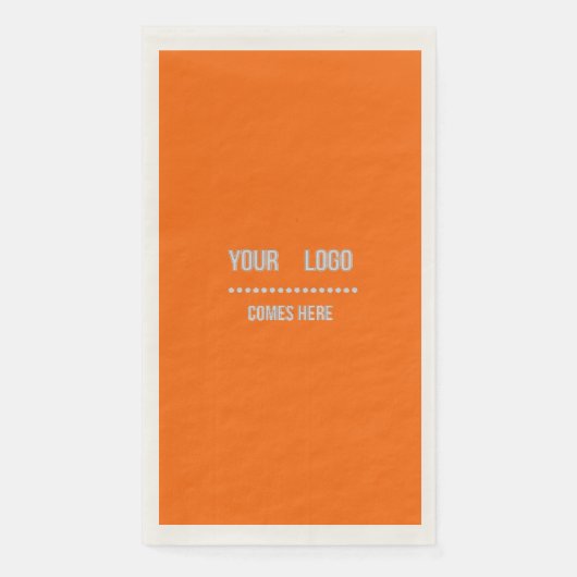 Neonorange Vollfarbe - Logo hinzufügen Serviette (Vorderseite)