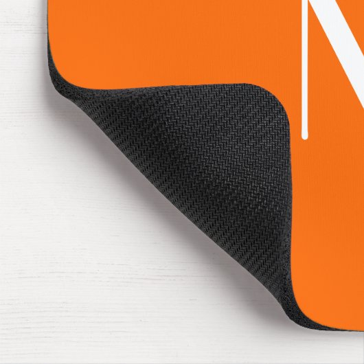 Neonorange Vollfarbe - Monogramm hinzufügen Mousepad (Ecke)