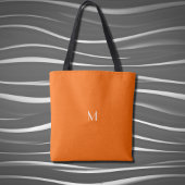 Neonorange Vollfarbe - Monogramm hinzufügen Tasche