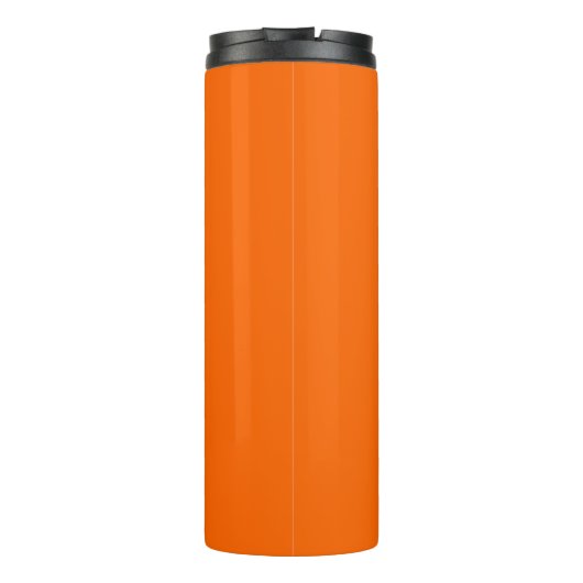 Neonorange Vollfarbe - Monogramm hinzufügen Thermosbecher (Rückseite)
