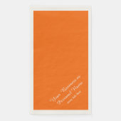 Neonorange Vollfarbe - personalisiert Serviette (Vorderseite)