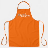 Neonorange Vollfarbe - personalisierte Schürze (Vorderseite)