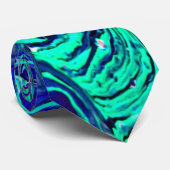 Neonozean-Wellen Krawatte (Gerollt)