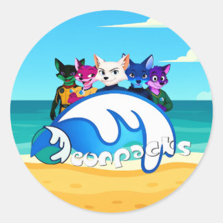 Neonpacks Runder Aufkleber