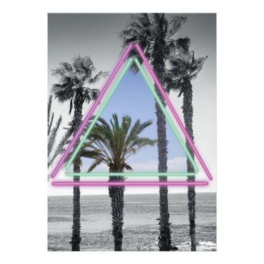 Neonpalme Fotodruck (Vorne)