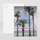 Neonpalme Postkarte (Vorne/Hinten)