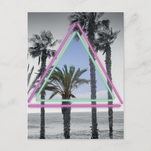 Neonpalme Postkarte (Vorderseite)