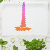 Neonpalme tropischen Sommer farbenfroh Geschirrtuch (Gefaltet)