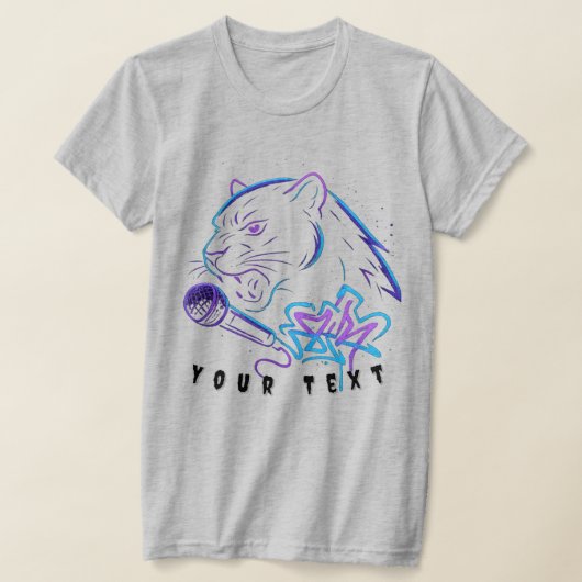 Neonpanther-Kunstgeschenk T-Shirt (Ablage )