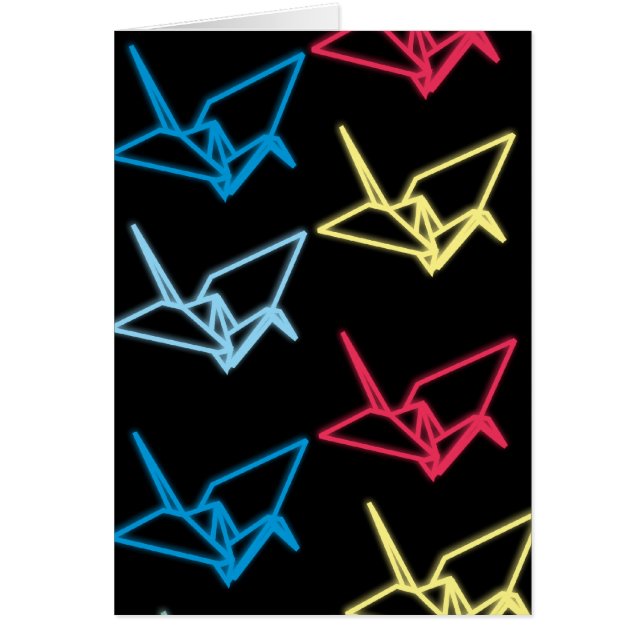 Neonpapierkräne (Vorne)