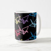 Neonpapierkräne Kaffeetasse (VorderseiteRechts)