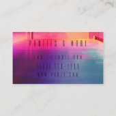 NeonParty beleuchtet Geschäftskarte Visitenkarte (Rückseite)