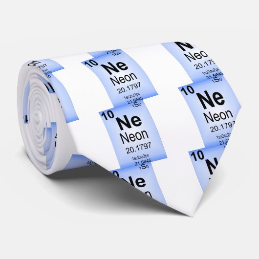 NeonPeriodensystem-Element Krawatte (Gerollt)