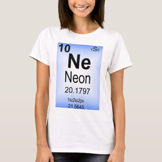 NeonPeriodensystem-Element T-Shirt (Vorderseite)