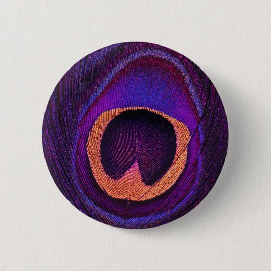 Neonpfau Button (Vorderseite)