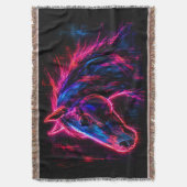 Neonpferd Decke (Vorderseite Vertikal)