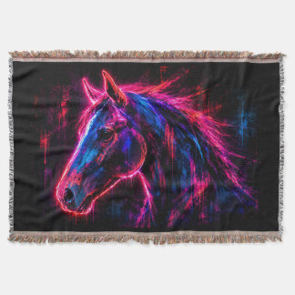 Neonpferd Decke