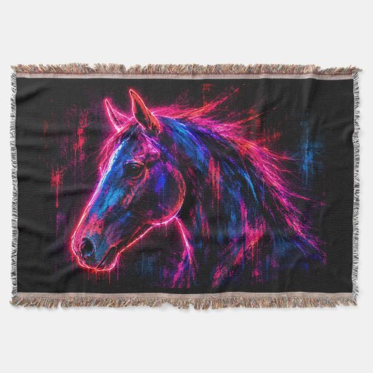 Neonpferd Decke (Vorderseite)