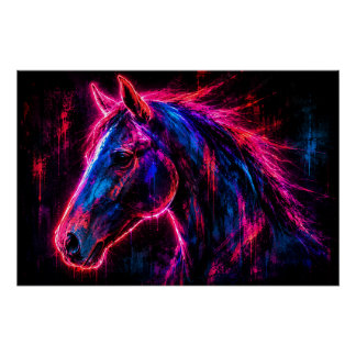 Neonpferd Poster