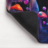 Neonpilz im psychedelischen Stil Mousepad (Ecke)