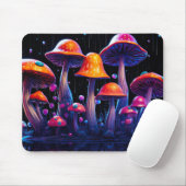 Neonpilz im psychedelischen Stil Mousepad (Mit Mouse)