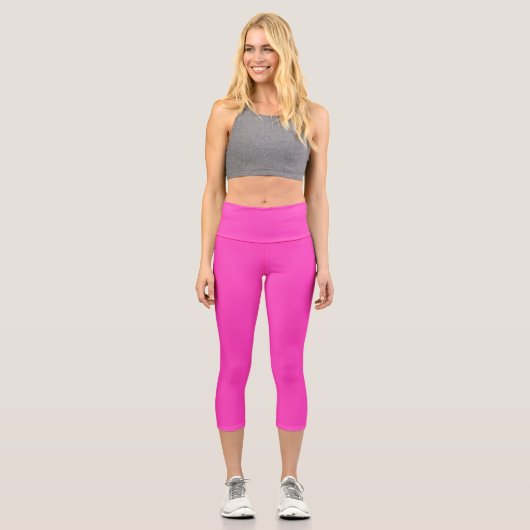 Neonpink Capri Leggings (Vorderseite)