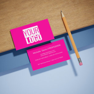 neonpink - fügen Sie Ihr Logo Geschäftskarte Visitenkarte