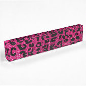 NeonPink-Gepard-Druckmuster Namensplakette